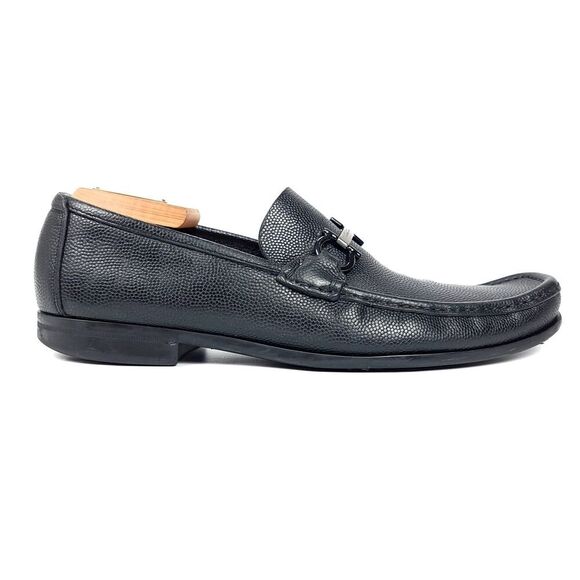 Salvatore Ferragamo Gancini Bit Leather Moccasin Driving Loafers Mens 9.5 Black main image 10